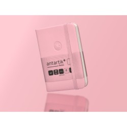 Cuaderno con gomilla antartik notes tapa dura a7 hojas lisas rosa pastel 80 hojas 80 gr fsc