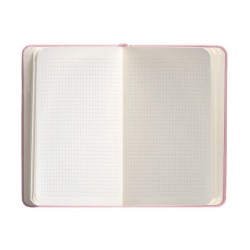 Cuaderno con gomilla antartik notes tapa dura a6 hojas cuadricula rosa pastel 100 hojas 80 gr fsc