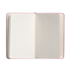 Cuaderno con gomilla antartik notes tapa dura a6 hojas rayas rosa pastel 100 hojas 80 gr fsc