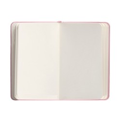Cuaderno con gomilla antartik notes tapa dura a6 hojas lisas rosa pastel 100 hojas 80 gr fsc