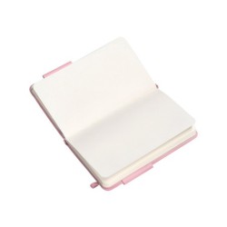 Cuaderno con gomilla antartik notes tapa dura a6 hojas lisas rosa pastel 100 hojas 80 gr fsc