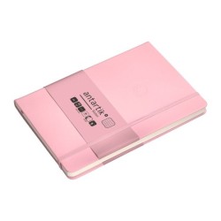 Cuaderno con gomilla antartik notes tapa dura a5 hojas cuadricula rosa pastel 100 hojas 80 gr fsc