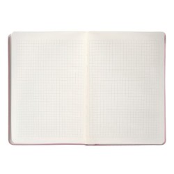 Cuaderno con gomilla antartik notes tapa dura a5 hojas cuadricula rosa pastel 100 hojas 80 gr fsc
