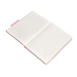 Cuaderno con gomilla antartik notes tapa dura a5 hojas cuadricula rosa pastel 100 hojas 80 gr fsc