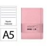Cuaderno con gomilla antartik notes tapa dura a5 hojas rayas rosa pastel 100 hojas 80 gr fsc