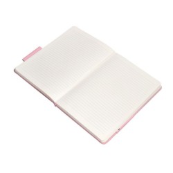 Cuaderno con gomilla antartik notes tapa dura a5 hojas rayas rosa pastel 100 hojas 80 gr fsc