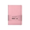 Cuaderno con gomilla antartik notes tapa dura a5 hojas puntos rosa pastel 100 hojas 80 gr fsc