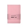 Cuaderno con gomilla antartik notes tapa dura a5 hojas lisas rosa pastel 100 hojas 80 gr fsc
