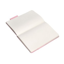 Cuaderno con gomilla antartik notes tapa dura a5 hojas lisas rosa pastel 100 hojas 80 gr fsc