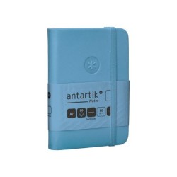 Cuaderno con gomilla antartik notes tapa dura a7 hojas lisas azul claro 80 hojas 80 gr fsc