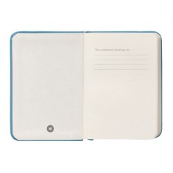 Cuaderno con gomilla antartik notes tapa dura a7 hojas lisas azul claro 80 hojas 80 gr fsc