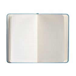 Cuaderno con gomilla antartik notes tapa dura a6 hojas cuadricula azul claro 100 hojas 80 gr fsc