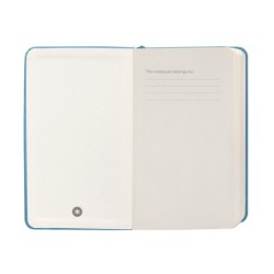 Cuaderno con gomilla antartik notes tapa dura a6 hojas lisas azul claro 100 hojas 80 gr fsc