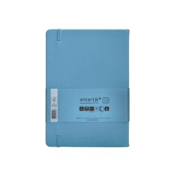 Cuaderno con gomilla antartik notes tapa dura a5 hojas cuadricula azul claro 100 hojas 80 gr fsc