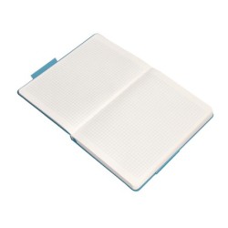 Cuaderno con gomilla antartik notes tapa dura a5 hojas cuadricula azul claro 100 hojas 80 gr fsc