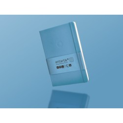 Cuaderno con gomilla antartik notes tapa dura a5 hojas cuadricula azul claro 100 hojas 80 gr fsc