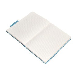Cuaderno con gomilla antartik notes tapa dura a5 hojas rayas azul claro 100 hojas 80 gr fsc