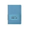Cuaderno con gomilla antartik notes tapa dura a5 hojas puntos azul claro 100 hojas 80 gr fsc