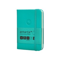Cuaderno con gomilla antartik notes tapa dura a7 hojas lisas turquesa 80 hojas 80 gr fsc