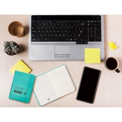 Cuaderno con gomilla antartik notes tapa dura a7 hojas lisas turquesa 80 hojas 80 gr fsc