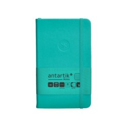 Cuaderno con gomilla antartik notes tapa dura a6 hojas cuadricula turquesa 100 hojas 80 gr fsc