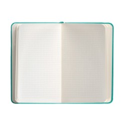 Cuaderno con gomilla antartik notes tapa dura a6 hojas cuadricula turquesa 100 hojas 80 gr fsc