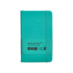 Cuaderno con gomilla antartik notes tapa dura a6 hojas lisas turquesa 100 hojas 80 gr fsc