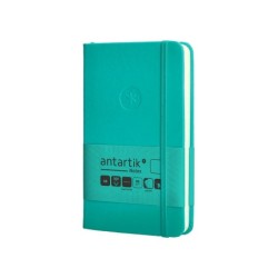 Cuaderno con gomilla antartik notes tapa dura a6 hojas lisas turquesa 100 hojas 80 gr fsc
