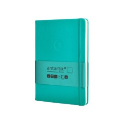 Cuaderno con gomilla antartik notes tapa dura a5 hojas lisas turquesa 100 hojas 80 gr fsc