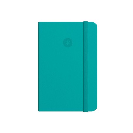 Cuaderno con gomilla antartik notes tapa dura a4 hojas cuadricula turquesa 100 hojas 80 gr fsc