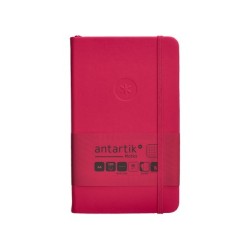 Cuaderno con gomilla antartik notes tapa dura a6 hojas cuadricula burdeos 100 hojas 80 gr fsc