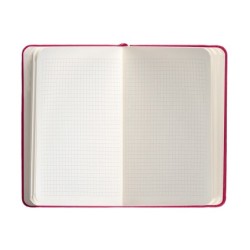 Cuaderno con gomilla antartik notes tapa dura a6 hojas cuadricula burdeos 100 hojas 80 gr fsc