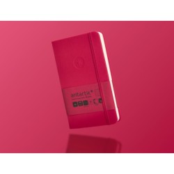 Cuaderno con gomilla antartik notes tapa dura a6 hojas cuadricula burdeos 100 hojas 80 gr fsc