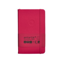 Cuaderno con gomilla antartik notes tapa dura a6 hojas rayas burdeos 100 hojas 80 gr fsc
