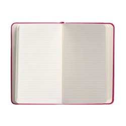 Cuaderno con gomilla antartik notes tapa dura a6 hojas rayas burdeos 100 hojas 80 gr fsc