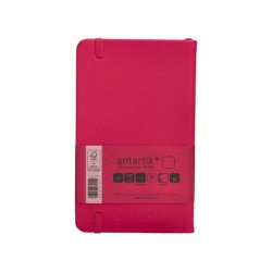 Cuaderno con gomilla antartik notes tapa dura a6 hojas lisas burdeos 100 hojas 80 gr fsc