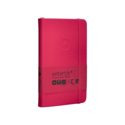 Cuaderno con gomilla antartik notes tapa dura a6 hojas lisas burdeos 100 hojas 80 gr fsc
