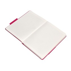 Cuaderno con gomilla antartik notes tapa dura a5 hojas cuadricula burdeos 100 hojas 80 gr fsc
