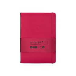 Cuaderno con gomilla antartik notes tapa dura a5 hojas puntos burdeos 100 hojas 80 gr fsc