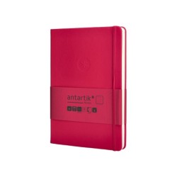 Cuaderno con gomilla antartik notes tapa dura a5 hojas puntos burdeos 100 hojas 80 gr fsc