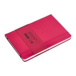 Cuaderno con gomilla antartik notes tapa dura a5 hojas puntos burdeos 100 hojas 80 gr fsc