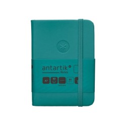 Cuaderno con gomilla antartik notes tapa dura a7 hojas lisas verde aguamarina 80 hojas 80 gr fsc