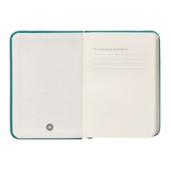 Cuaderno con gomilla antartik notes tapa dura a7 hojas lisas verde aguamarina 80 hojas 80 gr fsc