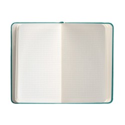 Cuaderno con gomilla antartik notes tapa dura a6 hojas cuadricula verde aguamarina 100 hojas 80 gr