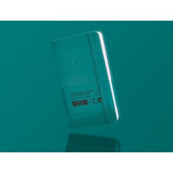 Cuaderno con gomilla antartik notes tapa dura a6 hojas cuadricula verde aguamarina 100 hojas 80 gr