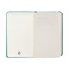 Cuaderno con gomilla antartik notes tapa dura a6 hojas rayas verde aguamarina 100 hojas 80 gr fsc