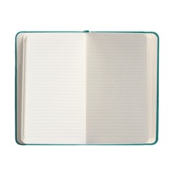 Cuaderno con gomilla antartik notes tapa dura a6 hojas rayas verde aguamarina 100 hojas 80 gr fsc
