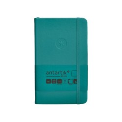 Cuaderno con gomilla antartik notes tapa dura a6 hojas lisas verde aguamarina 100 hojas 80 gr fsc