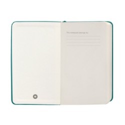 Cuaderno con gomilla antartik notes tapa dura a6 hojas lisas verde aguamarina 100 hojas 80 gr fsc