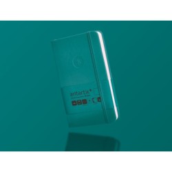 Cuaderno con gomilla antartik notes tapa dura a6 hojas lisas verde aguamarina 100 hojas 80 gr fsc